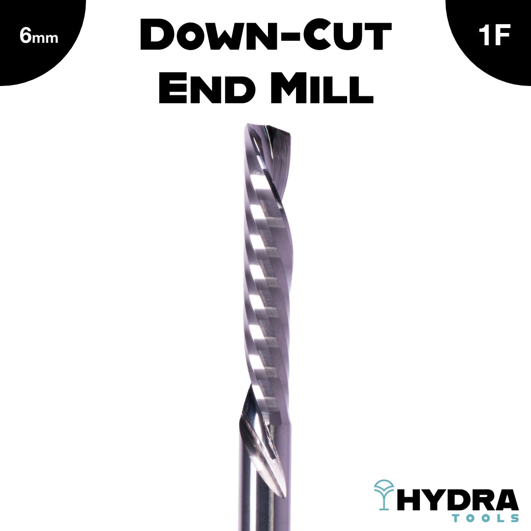 Carbide DownCut End Mill - 1 Flute